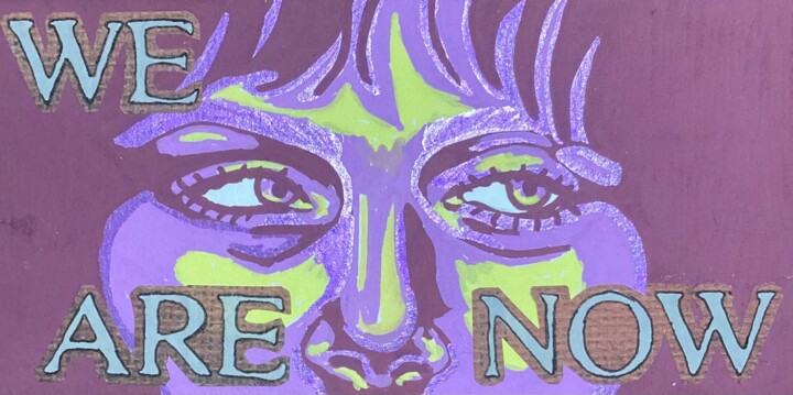 Malerei mit dem Titel ""we are now" Postka…" von Sonjatabea, Original-Kunstwerk, Acryl