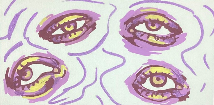 Malerei mit dem Titel ""Siehst du mich? Po…" von Sonjatabea, Original-Kunstwerk, Acryl