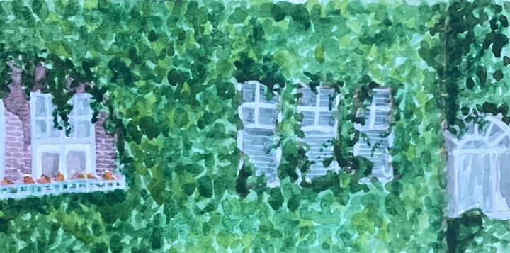 Malerei mit dem Titel ""grün, grün, grün"" von Sonjatabea, Original-Kunstwerk, Aquarell