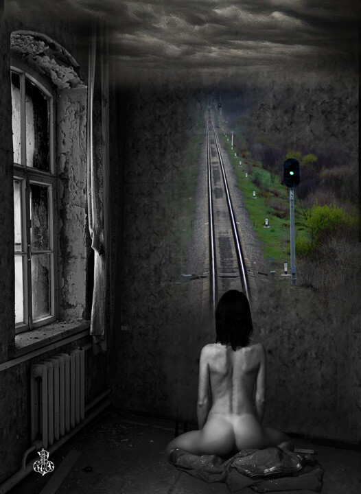 Fotografie getiteld "ДОРОГО" door Alexander Zavialov, Origineel Kunstwerk, Gemanipuleerde fotografie Gemonteerd op Frame voo…