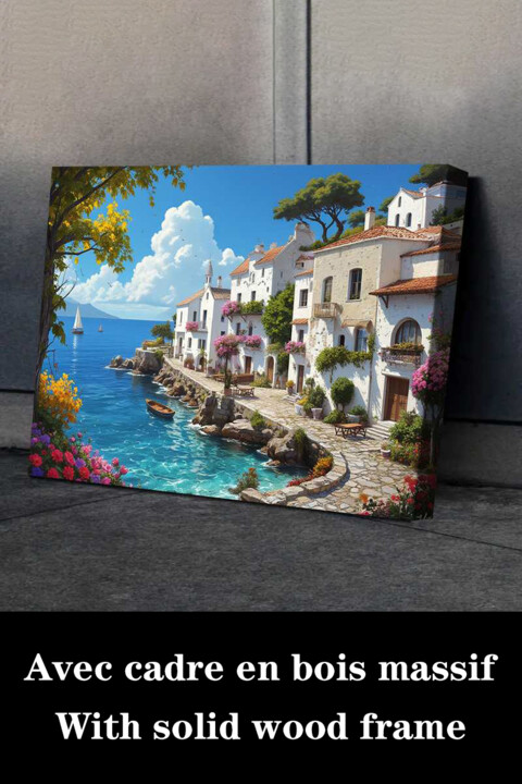 印花与版画 标题为“Mediterranean Seasi…” 由江华 梁, 原创艺术品, 喷墨 安装在木质担架架上