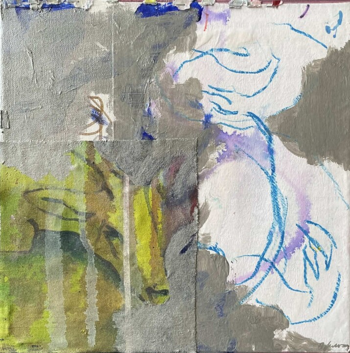 Картина под названием "The Deer Series" - Gela Mikava, Подлинное произведение искусства, Акрил Установлен на Деревянная рама…