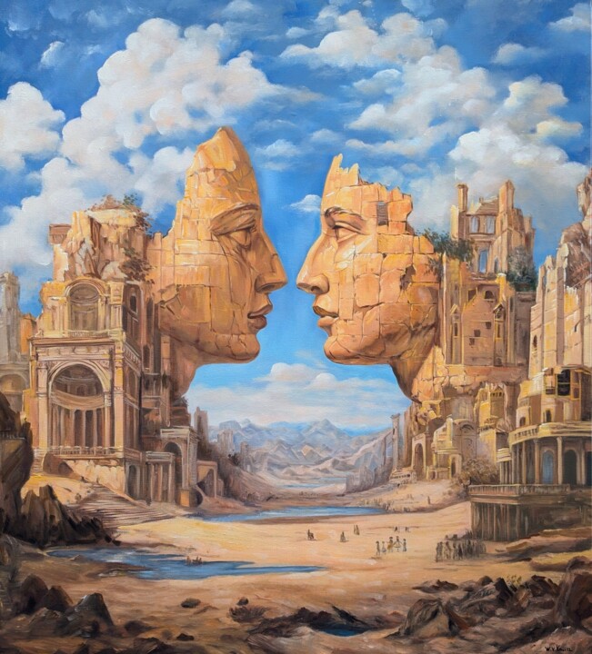 绘画 标题为“Transcendance” 由Wilhem Von Kalisz, 原创艺术品, 油 安装在木质担架架上