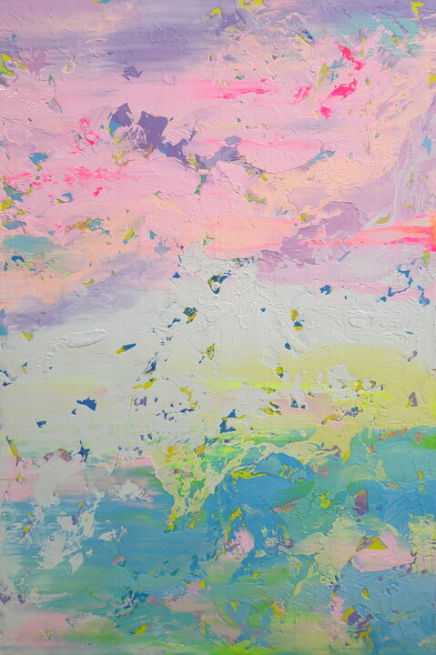 Pintura intitulada "Abstract 2572" por Alex Senchenko, Obras de arte originais, Acrílico Montado em Armação em madeira