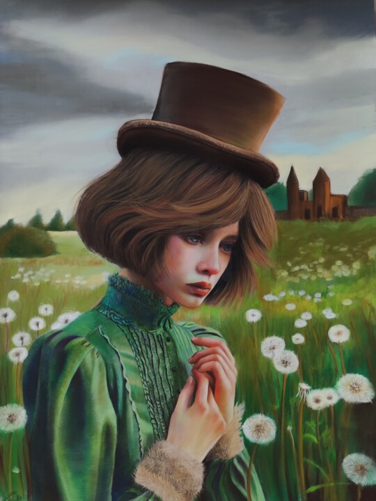 Desenho intitulada "LA MALINCONIA DEL T…" por Laura Muolo, Obras de arte originais, Pastel