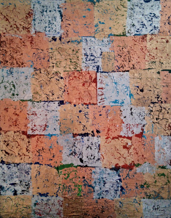 Malarstwo zatytułowany „Grande structure et…” autorstwa Alexandre Pons, Oryginalna praca, Akryl Zamontowany na Drewniana ram…