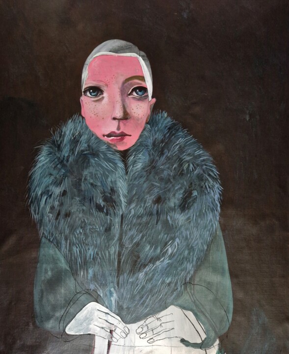 Ζωγραφική με τίτλο "Fake to" από Romy Van Rijckevorsel, Αυθεντικά έργα τέχνης, Ακρυλικό