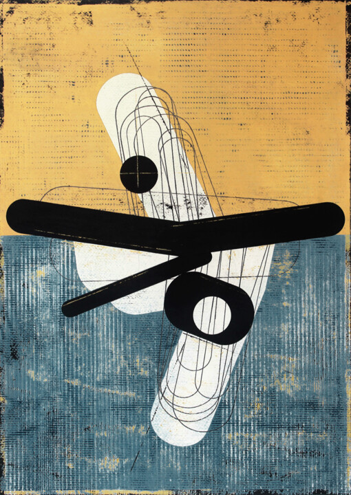 Pintura intitulada "Towards The Horizon…" por Petr Strnad, Obras de arte originais, Acrílico