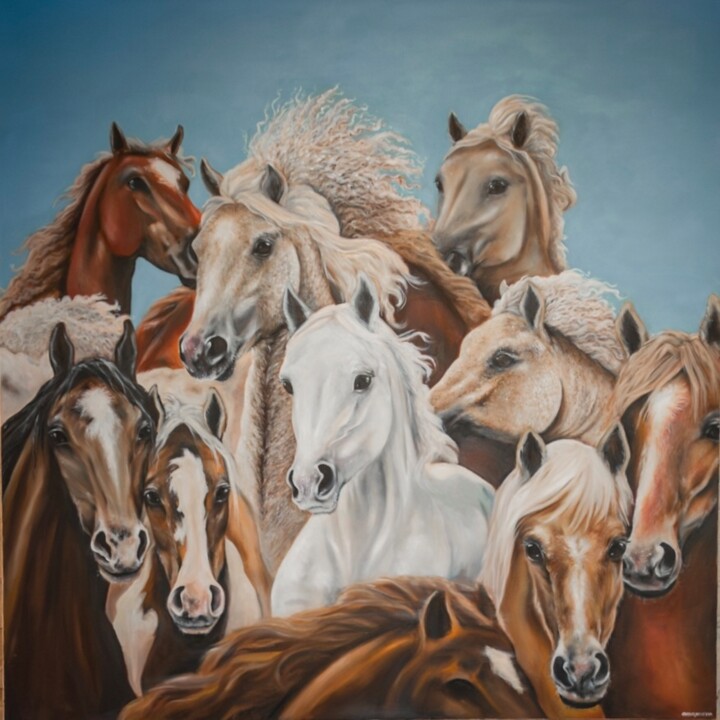 "Albus Pax" başlıklı Tablo Amaxneva tarafından, Orijinal sanat, Petrol Ahşap Sedye çerçevesi üzerine monte edilmiş