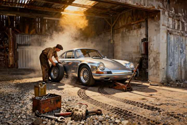 "Silver Porsche 911…" başlıklı Dijital Sanat Jan Keteleer tarafından, Orijinal sanat, Dijital Resim