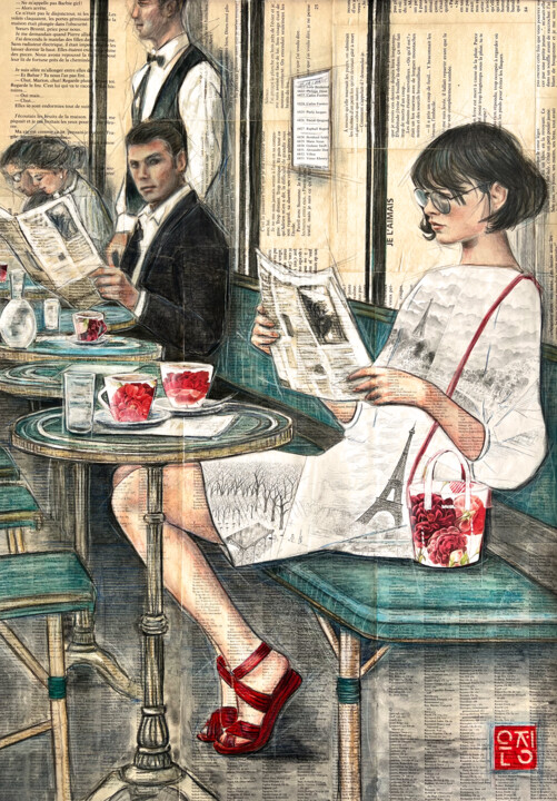 Картина под названием "Limerence" - Natali Part, Подлинное произведение искусства, Акварель