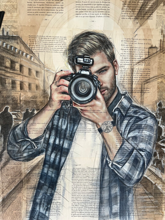 Картина под названием "ICU" - Natali Part, Подлинное произведение искусства, Акварель