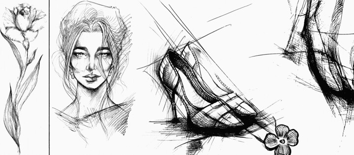 Desenho intitulada "Bozzetto" por O. Soniart, Obras de arte originais, Canetac de aerossol