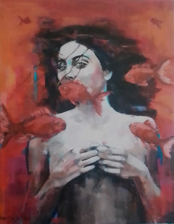 Картина под названием "Changing" - Marittie- Martha Agnes (Id Name) De Villiers, Подлинное произведение искусства, Акрил Уст…