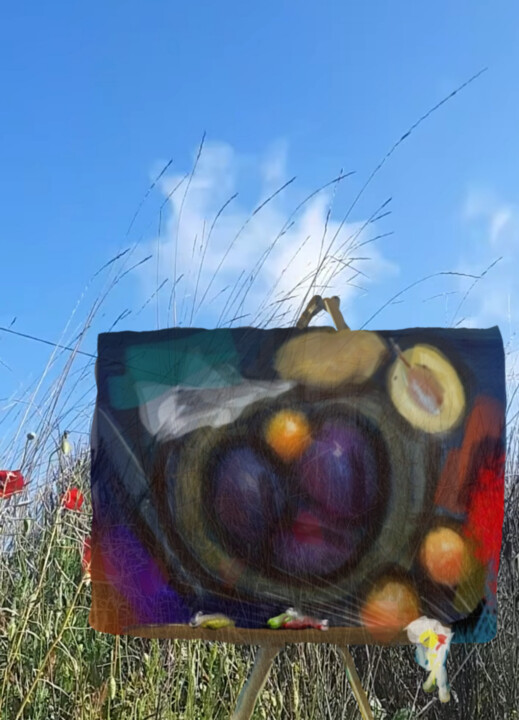 Grafika cyfrowa / sztuka generowana cyfrowo zatytułowany „Le tableau dans le…” autorstwa Jacky Patin, Oryginalna praca, Mala…