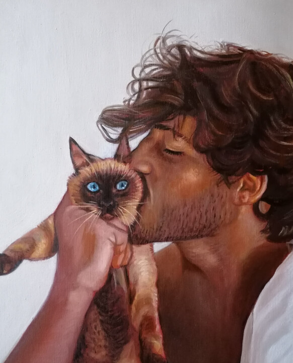 Pintura intitulada "He n°61 dalla serie…" por Laura Segatori, Obras de arte originais, Óleo Montado em Armação em madeira