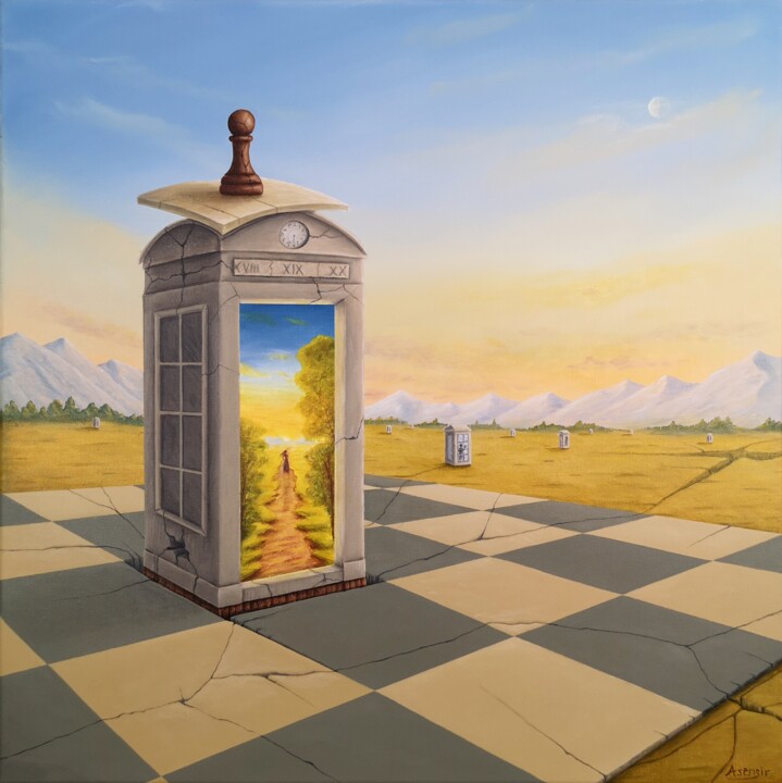 Malarstwo zatytułowany „"Connections" / "Ti…” autorstwa Asensir, Oryginalna praca, Akryl Zamontowany na Drewniana rama noszy