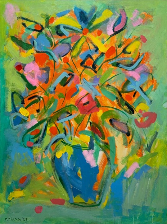 "Spring Vase" başlıklı Tablo Tung Duc Pham tarafından, Orijinal sanat, Akrilik