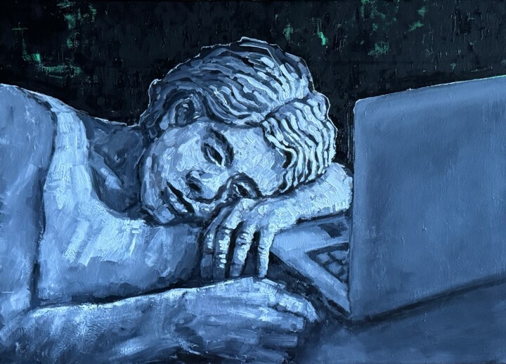 "Burnout" başlıklı Tablo Ekaterina Dutkevich tarafından, Orijinal sanat, Petrol Ahşap Sedye çerçevesi üzerine monte edilmiş