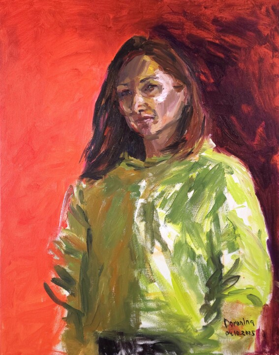 "Self-Portrait" başlıklı Tablo Anna Doronina tarafından, Orijinal sanat, Petrol Ahşap Sedye çerçevesi üzerine monte edilmiş