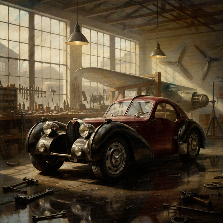 "1938 Bugatti 57 C A…" başlıklı Dijital Sanat Jan Keteleer tarafından, Orijinal sanat, Dijital Resim