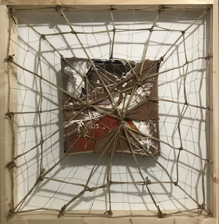 拼贴 标题为“La memoria” 由Esther Martínez Aguayo (Guruguayo), 原创艺术品, 木 安装在木质担架架上