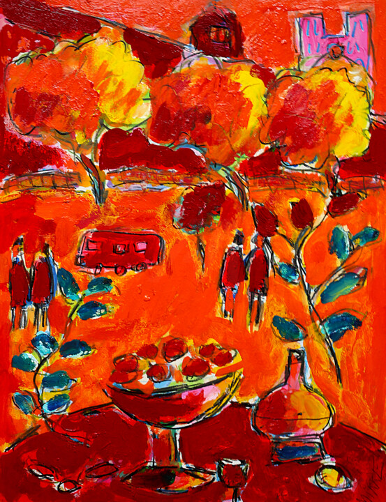 Painting titled "Lean Paris" by Jean Mirre, Original Artwork, Oil