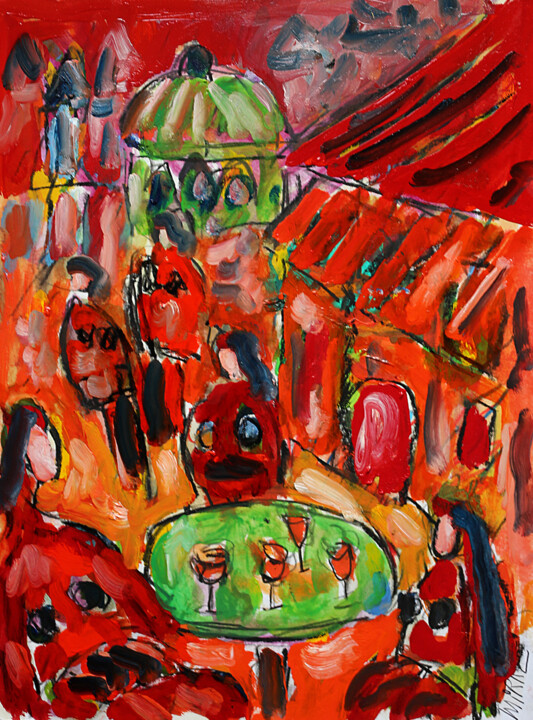 Painting titled "Refaire le monde" by Jean Mirre, Original Artwork, Oil