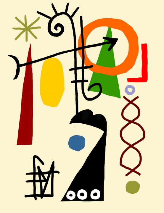 Grafika cyfrowa / sztuka generowana cyfrowo zatytułowany „VF34” autorstwa Franck Vidal, Oryginalna praca, Malarstwo cyfrowe