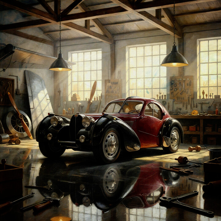 "1938 Bugatti 57 C A…" başlıklı Dijital Sanat Jan Keteleer tarafından, Orijinal sanat, 3D modelleme