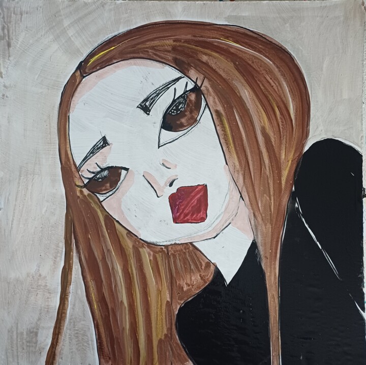 绘画 标题为“Ice cold beauty” 由Ashton Knighting, 原创艺术品, 水粉