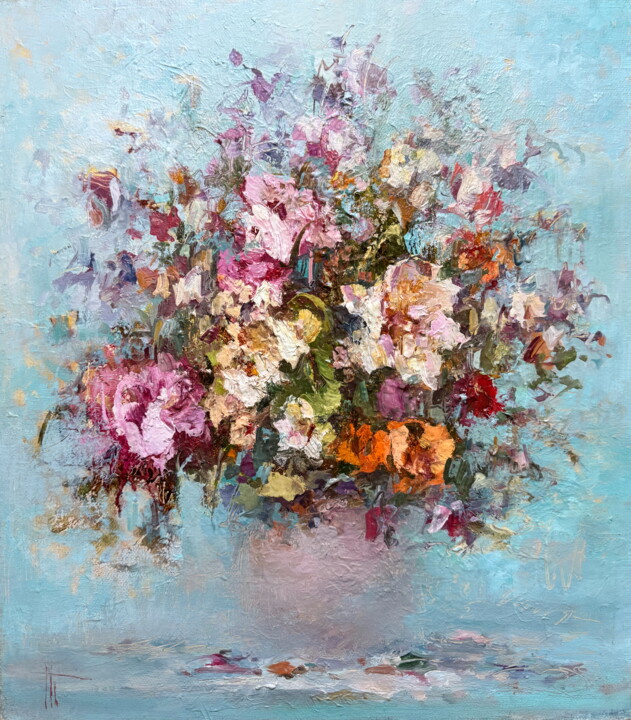 Painting titled "Misty" by Hennadii Penskyi, Original Artwork, Oil