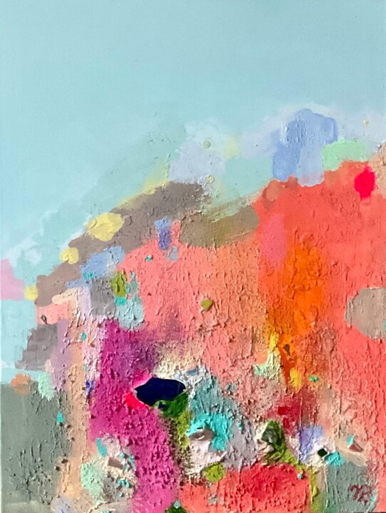 Картина под названием "HEAVENLY AND EARTHL…" - Vera Klimova, Подлинное произведение искусства, Акрил