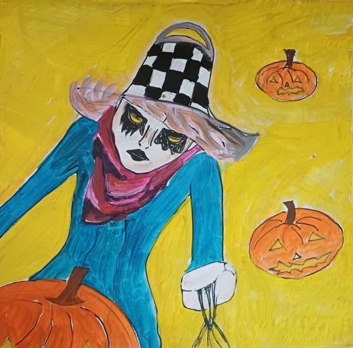 绘画 标题为“Be my scarecrow” 由Ashton Knighting, 原创艺术品, 水粉