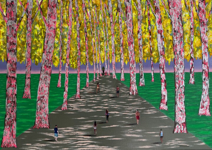 Pintura intitulada "Hampstead Heath n.4" por Stefano Pallara, Obras de arte originais, Acrílico