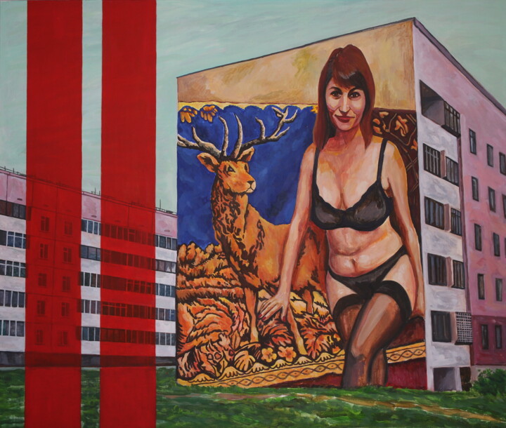 Картина под названием ""Мурал (I)" (Из сер…" - Тимур Хомич, Подлинное произведение искусства, Акрил