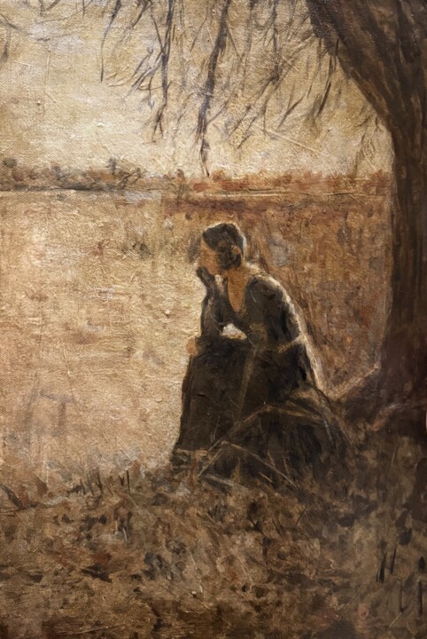 Pintura intitulada "Autumn Dreaming" por William Oxer, Obras de arte originais, Óleo