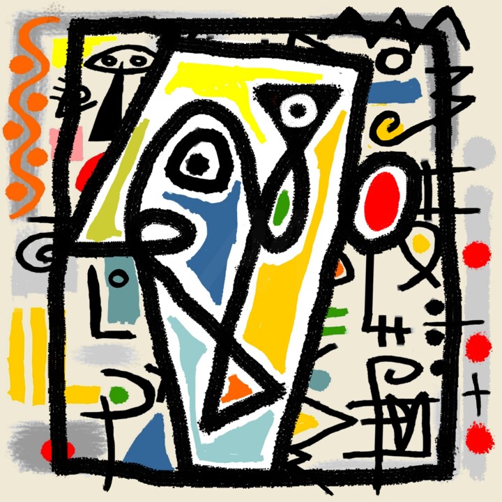 Grafika cyfrowa / sztuka generowana cyfrowo zatytułowany „VH42” autorstwa Franck Vidal, Oryginalna praca, Malarstwo cyfrowe