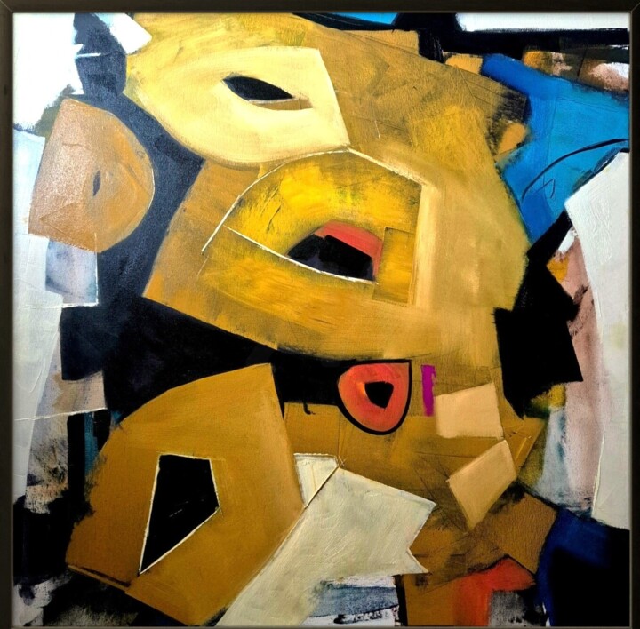 "COMBINATION" başlıklı Tablo Sonja Brzak tarafından, Orijinal sanat, Petrol Ahşap Sedye çerçevesi üzerine monte edilmiş