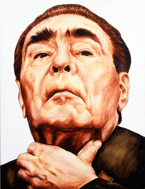 Painting titled "Portrait of Leonid…" by Dmitry Vrubel, Original Artwork, Acrylic