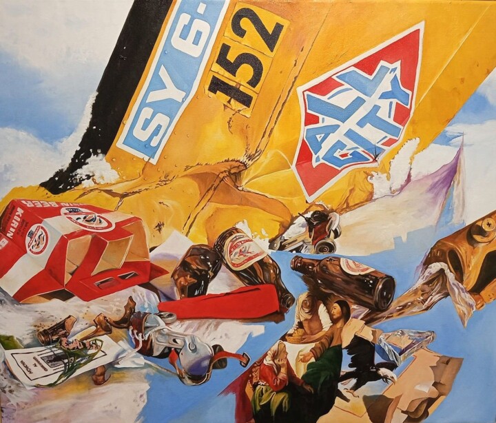 Pintura intitulada "Sitientes venite ad…" por Carlo Solferino, Obras de arte originais, Óleo Montado em Armação em madeira