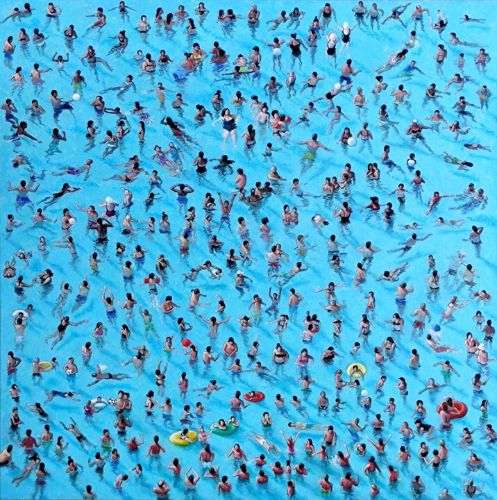 Peinture intitulée "Entropia 2" par Achille Chiarello, Œuvre d'art originale, Huile