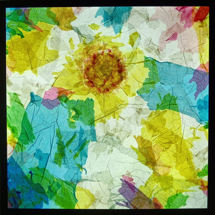 拼贴 标题为“Nace una estrella” 由Mi-Guel, 原创艺术品, 拼贴 安装在金属上