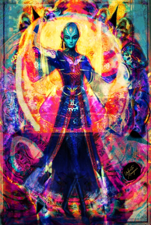 "Il Cavaliere delle…" başlıklı Dijital Sanat Mangani' tarafından, Orijinal sanat, Dijital Resim artwork_cat. üzerine monte e…