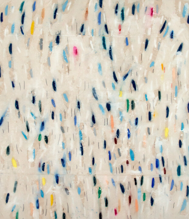 绘画 标题为“Indigo & White” 由Petr Johan Marek, 原创艺术品, 粉彩