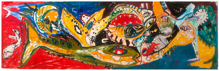 "Fishes" başlıklı Resim Göknil Gümüş Sungurtekin tarafından, Orijinal sanat, Akrilik