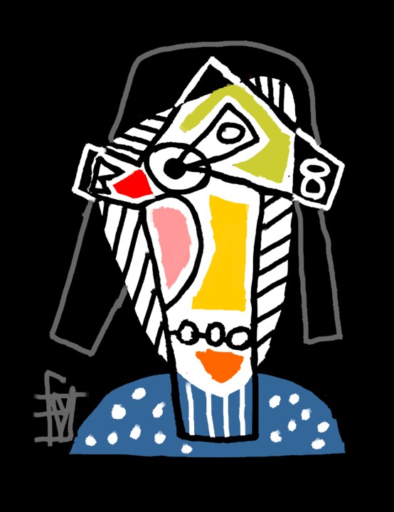 Grafika cyfrowa / sztuka generowana cyfrowo zatytułowany „VF35” autorstwa Franck Vidal, Oryginalna praca, Malarstwo cyfrowe