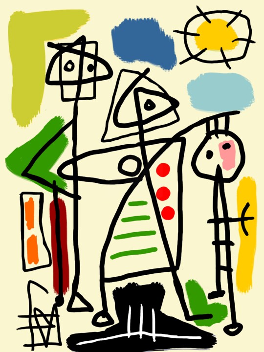 Grafika cyfrowa / sztuka generowana cyfrowo zatytułowany „F1a” autorstwa Franck Vidal, Oryginalna praca, Malarstwo cyfrowe