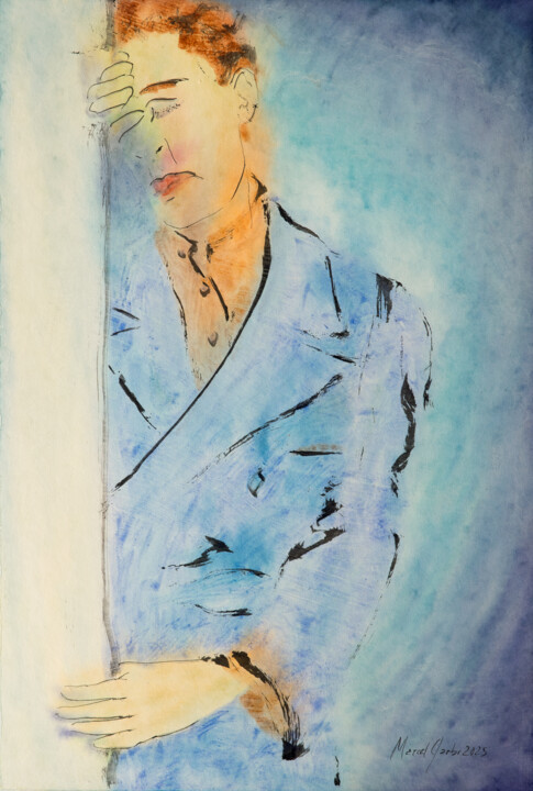 Pintura intitulada "The echo of unspoke…" por Marcel Garbi, Obras de arte originais, Aquarela