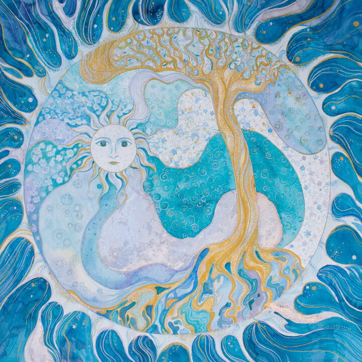 "Dome" başlıklı Tablo Elaria tarafından, Orijinal sanat, Mürekkep